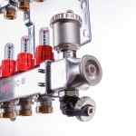 Коллектор Valtec Коллекторная группа НЕРЖ со встр. расх. в сборе, 1"х3 вых. Евроконус 3/4"  