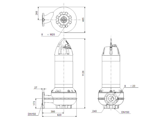 Дренажный насос Grundfos SL 1.95.150.200.4.52H.S.N.51D  