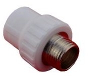 S.A.V. Муфта комбинированная 25х1/2" НР (белый)  