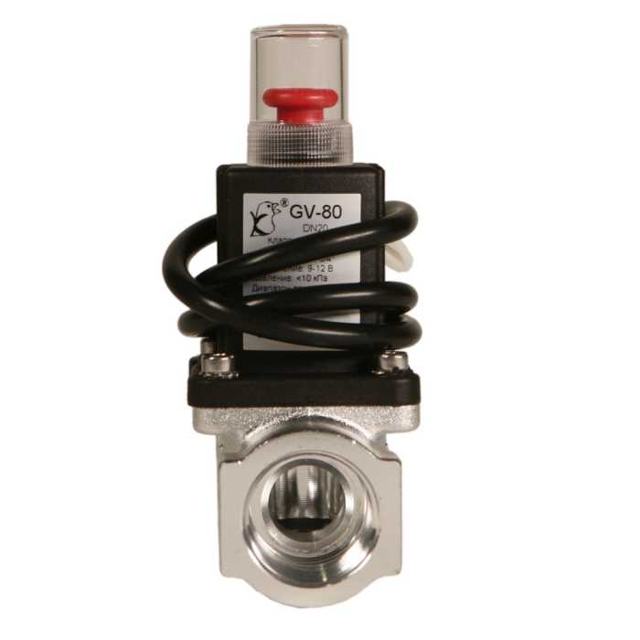 Сигнализатор загазованности Кенарь GV-80 электромагнитный клапан-отсекатель D20 (3/4)  