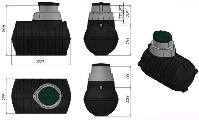 Ёмкость для воды Экопром «Rostok» U 2000л(подземная)  