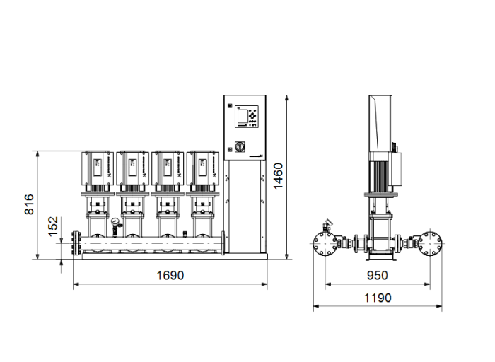 Насос для повышения давления Grundfos HYDRO MPC-E 4 CRE15-2  