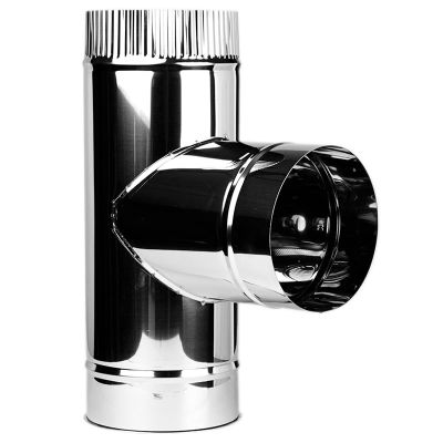 Одностенный дымоход Дымофф Тройник 90 110 AISI304 1мм