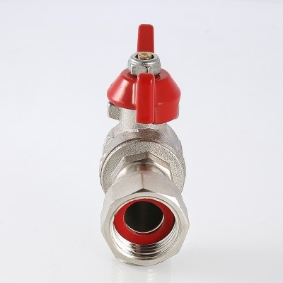 Valtec Кран шар. BASE угловой с накидной гайкой 1/2х3/4 нар.-вн.  