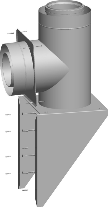 Wolf Дымоход Консоль крепления на наружной стене DN250/350, для концентрической дымовой трубы, из не  