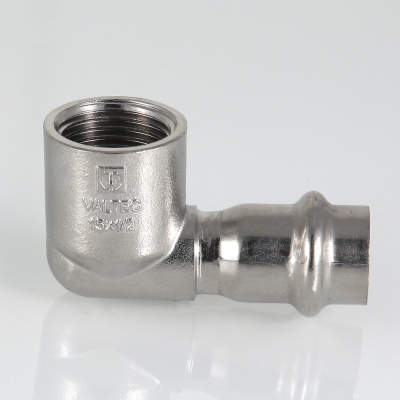 Valtec Угольник 90° с вн.р. нерж. сталь 28х3/4  