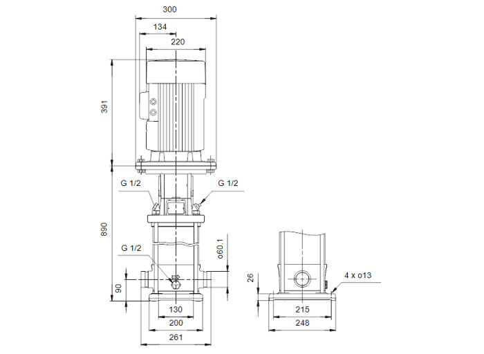   Поверхностный насос Grundfos CRT 8-16 A-P-A-E-AUUE  