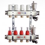 Коллектор Valtec Коллекторная группа НЕРЖ со встр. расх. в сборе, 1х5 вых. Евроконус 3/4  