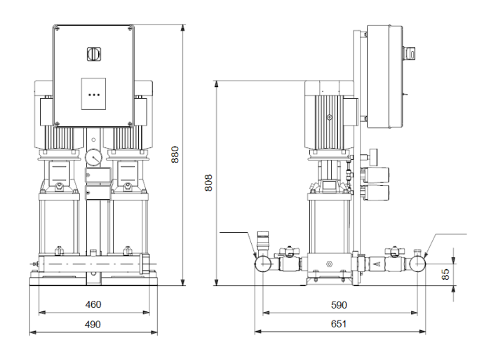 Насосная группа Grundfos Hydro Multi-S P 2CR5-10 3x400/50hz,PE  