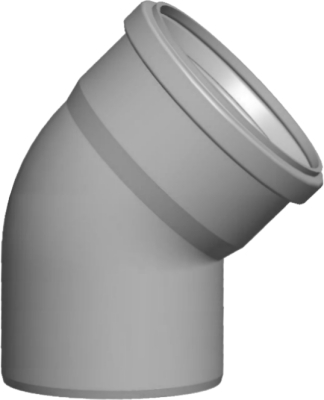 Wolf Дымоход Отвод для дымохода DN110 45° из полипропилена