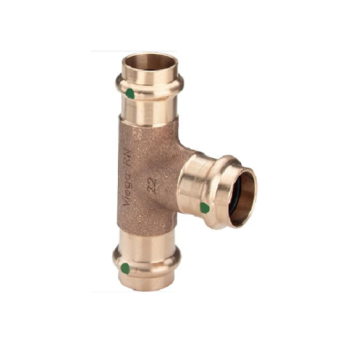 Viega Тройник пресс 54x42x42 бронза