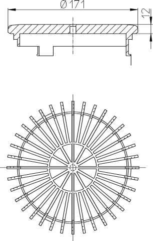 HL 170 Плоский листвоуловитель для серий HL62, HL63, HL64, HL65 и HL69