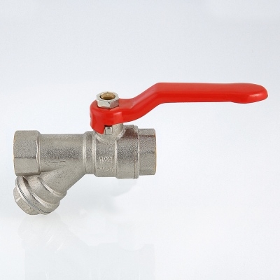 Шаровой кран Valtec Кран шар. со встроенным фильтром, стальная рукоятка3/4 вн.-вн.