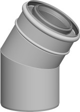 Wolf Дымоход Отвод для дымохода DN110/160 15° для концентрической дымовой трубы, цвет белый, вставно