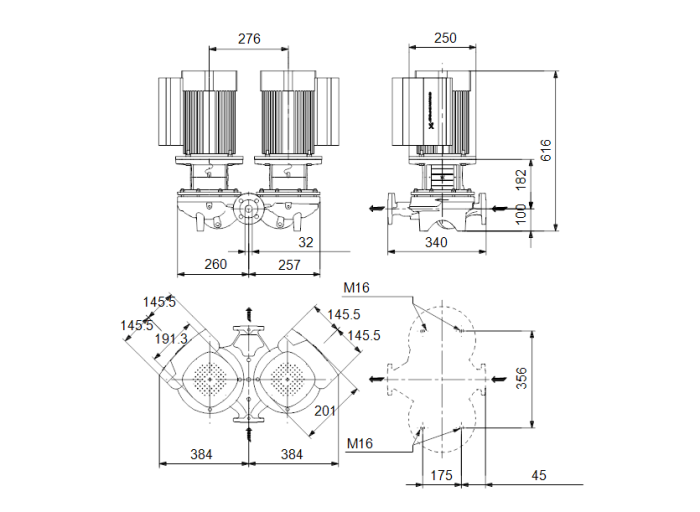   Насос для повышения давления Grundfos TPED 32-380/2 A-F-A-BAQE  