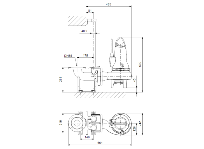 Канализационная установка Grundfos SL 1.50.65.11.A.2.1.502  