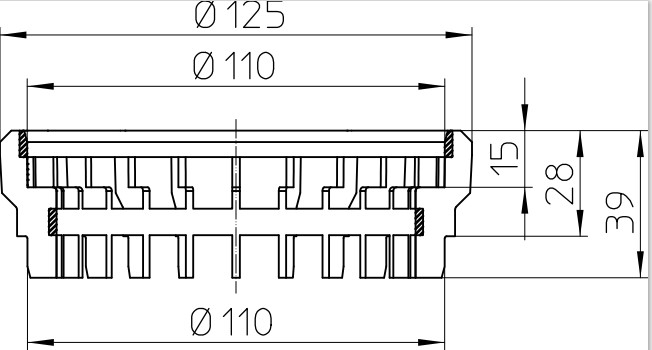 HL 180 Дренажное кольцо  