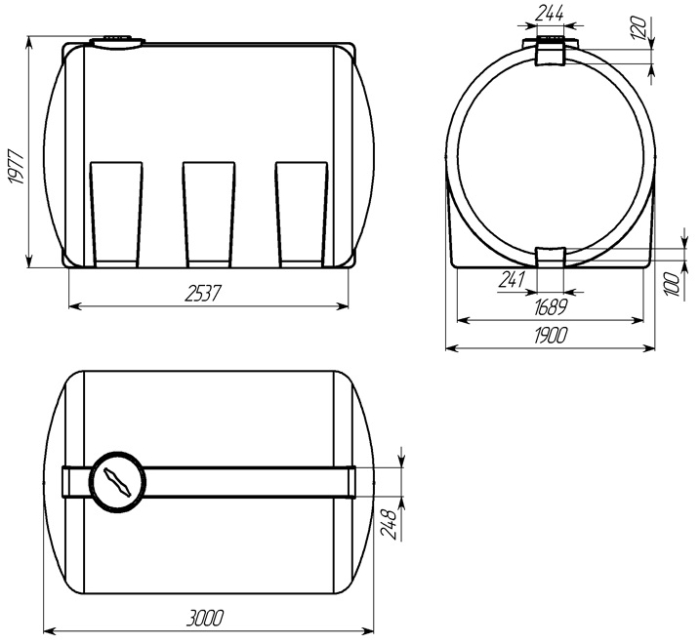 Ёмкость для воды Экопром H 8000л белый  
