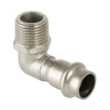 Valtec Угольник 90° с нар.р. нерж. сталь 18х3/4"