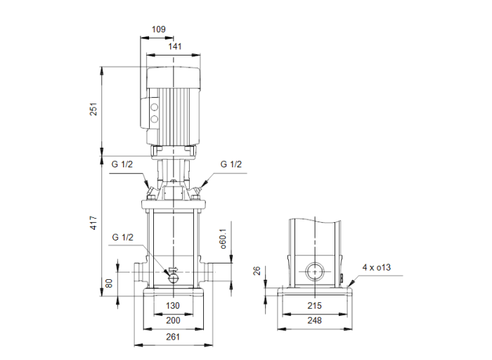 Насос для повышения давления Grundfos CRT 8-3 A-P-A-E-AUUE  
