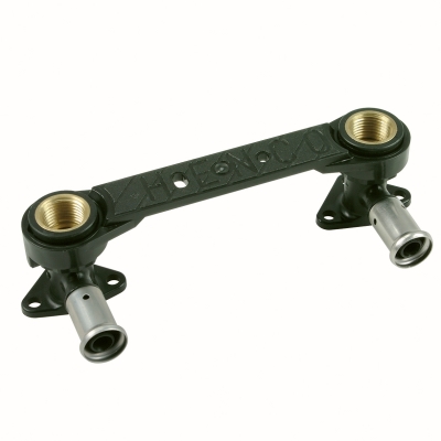 Henco Двойная водорозетка 153 мм, ПВДФ пресс, 2x2PK-1604BP, 2x(16x1/2&quot;)