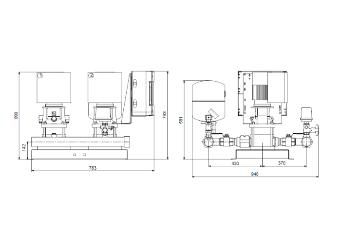 Насосная группа Grundfos HYDRO MULTI-E 2 CRE10-02  