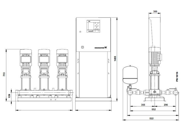 Насос для повышения давления Grundfos HYDRO MPC-F 3CR5-8  