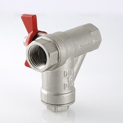 Valtec Кран шар. со встроенным прямым фильтром, рукоятка бабочка 1/2 вн.-вн.