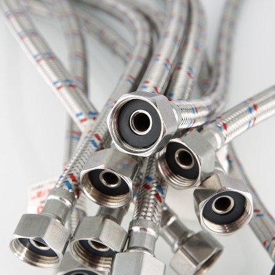 Valtec г/п для воды 1/2 120см вн.-вн. Гайка-Н.сталь/ниппель-Н.сталь  