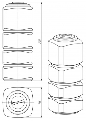 Ёмкость для воды Экопром L 1000л  