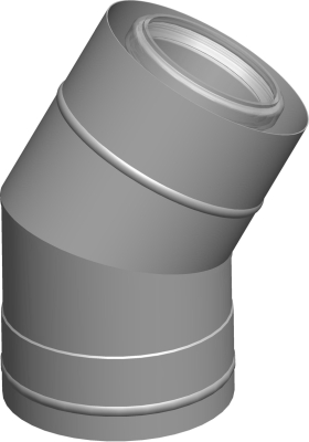 Wolf Дымоход Отвод для дымохода DN110/160 30°, для концентрической дымовой трубы, по фасаду