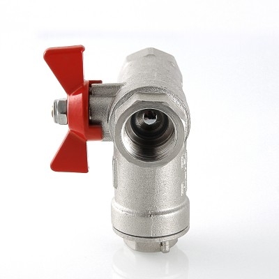 Valtec Кран шар. со встроенным прямым фильтром, рукоятка бабочка 3/4 вн.-вн.