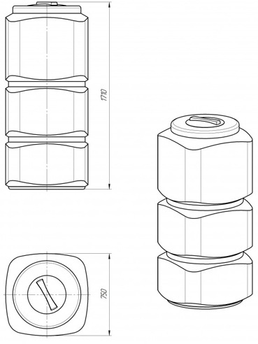 Ёмкость для воды Экопром L 750л  