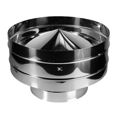 Сэндвич дымоход Дымофф Оголовок с дефлектором 200*110 AISI430 0.5мм