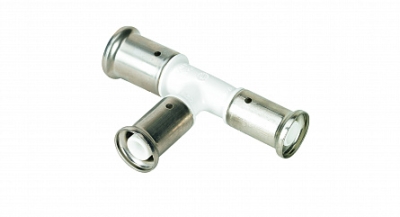 Henco Тройник переходный уменьшенный с двух сторон, ПВДФ пресс (белый), 20x16x16