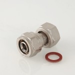 Valtec Соединитель обжимной с накидной гайкой 16х1/2"  