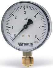 Watts Манометр радиальный F+R200 (MDR) Корпус O 100 мм 16 бар