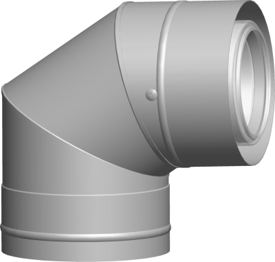 Wolf Дымоход Отвод для дымохода DN110/160 87°, для концентрической дымовой трубы, по фасаду