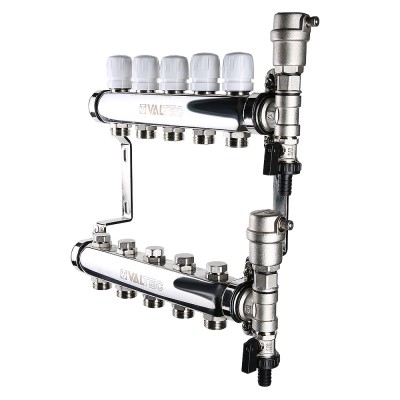 Коллектор Valtec Коллекторная группа НЕРЖ, в сборе, 1х3 вых. Евроконус 3/4