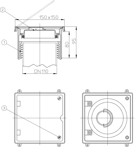 HL 98SML Ревизия-прочистка на чугун, DN110  