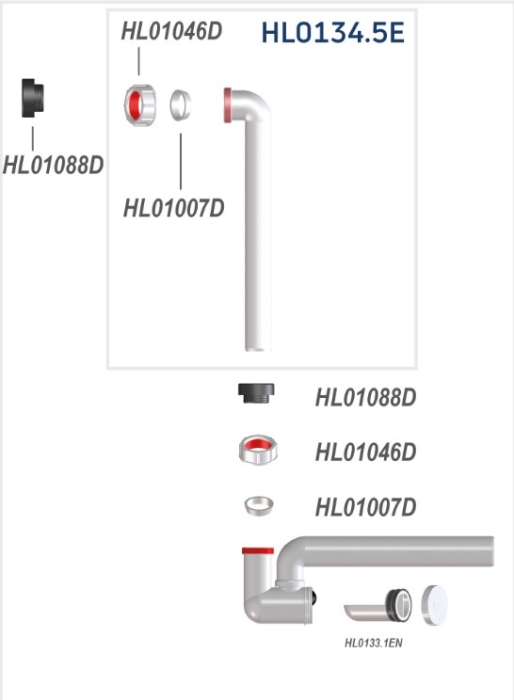 HL 136N Сифон с прочисткой, с запахозапирающим устройством, DN40  