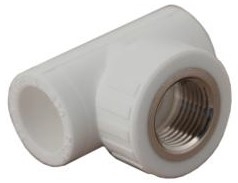 S.A.V. Тройник комбинированный 32х1/2" ВР (белый)  