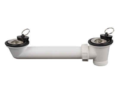 Выпуск для сдвоенной одноуровневой раковины