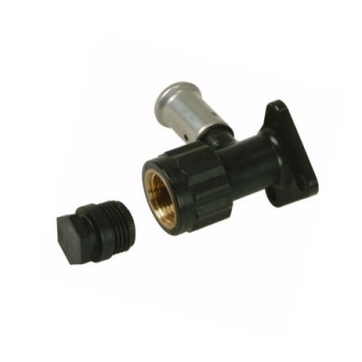 Henco Водорозетка ВР c черной заглушкой BP04 1/2, ПВДФ пресс, 18x1/2 (56 мм)