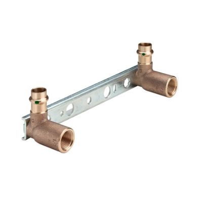 Viega Водорозетка пресс 15х1/2 150 45 мм двойная на рельефной планке