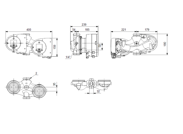 Циркуляционный насос Grundfos MAGNA3 D 32-40  