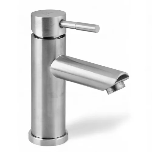 Кран моно WasserZimmer короткий со штутцером ручка флажек DK-3312B