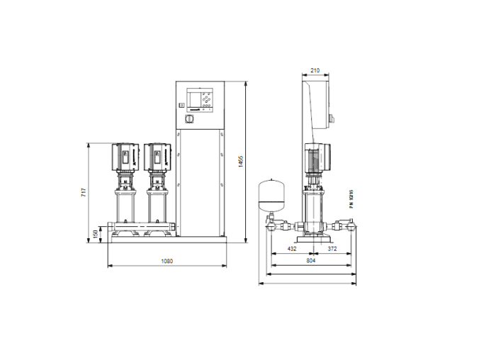 Насос для повышения давления Grundfos Hydro MPC-E 2 CRE10-2 50/60Hz RUS  