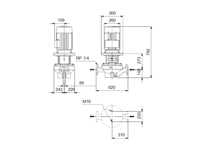Насос для повышения давления Grundfos TP 80-240/4-A-F-B-BAQE  