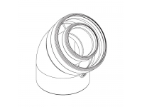 Buderus Угловое колено DN60/100 45°  
